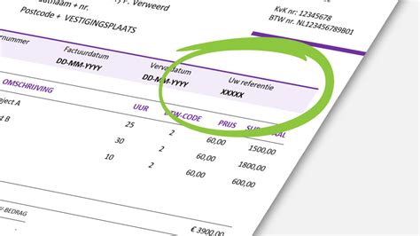 factuur referentie code