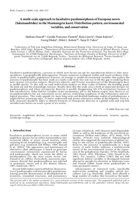 Download Facultative Paedomorphosis And The Pattern Of Intra And 