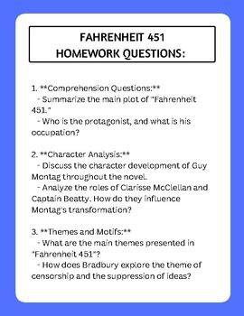 Fahrenheit 451 Homework