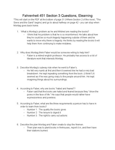Fahrenheit 451 Section 3