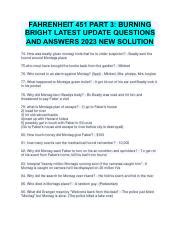 Read Fahrenheit 451 Burning Bright Questions And Answers 