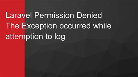 failed to open stream permission denied laravel