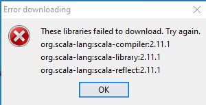 failed to org scala lang