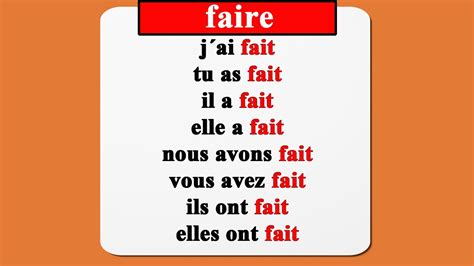 Faire Passe Compose