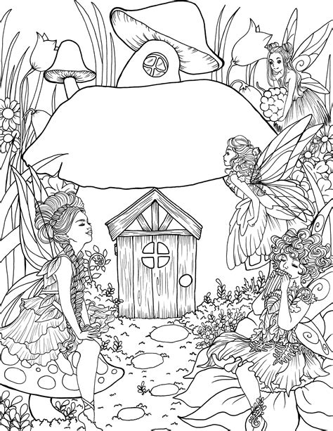 Fairy Garden Coloring Pages Free Printable Garden Pictures For Coloring - Garden Pictures For Coloring