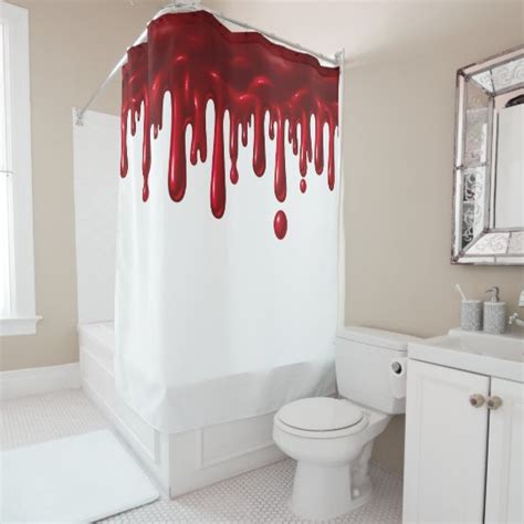 fake blood shower curtain