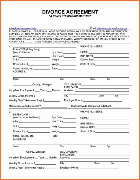 Fake Divorce Papers