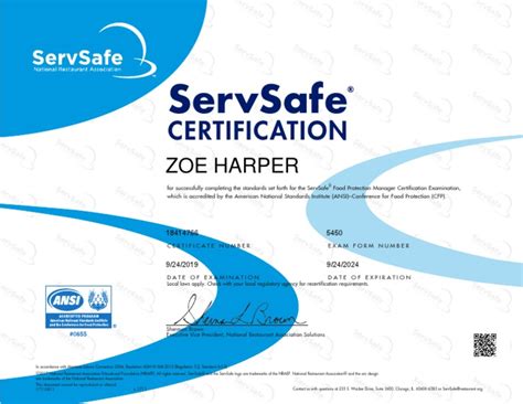 Fake Servsafe Certificate