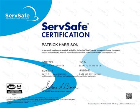 Full Download Fake Servsafe Certificate 