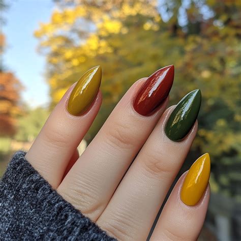 fall colored nails