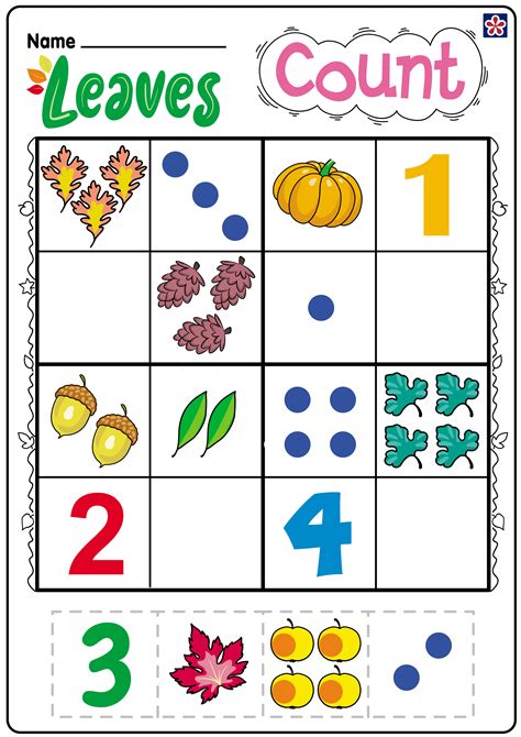 Fall Counting Preschool Worksheet National Kindergarten Preschool Fall Worksheets - Preschool Fall Worksheets
