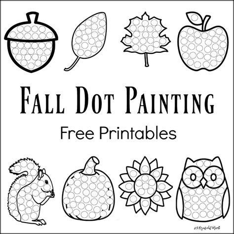 Fall Dot Painting Free Printables The Resourceful Mama Fall Dot To Dot - Fall Dot To Dot