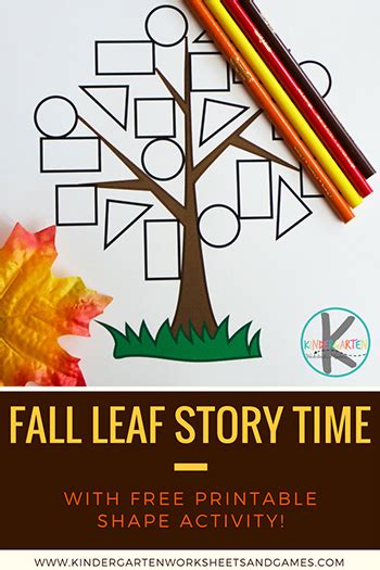 Fall Leaf Story Time With Shapes Worksheets For Kindergarten Leaf Tree Worksheet - Kindergarten Leaf Tree Worksheet