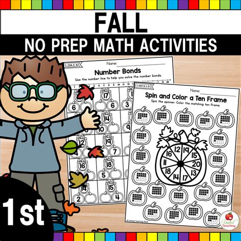 Fall Math Activities 1st Grade United Teaching First Grade Fall Pattern Worksheet - First Grade Fall Pattern Worksheet