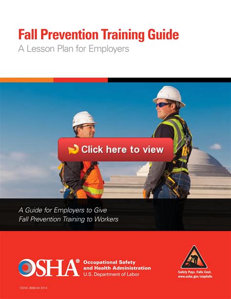 Fall Prevention Training Guide A Lesson Plan For Employers