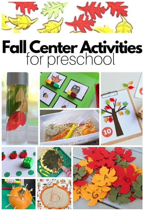 Fall Themed Activities And Centers For Pre K Fall Themes For Kindergarten - Fall Themes For Kindergarten