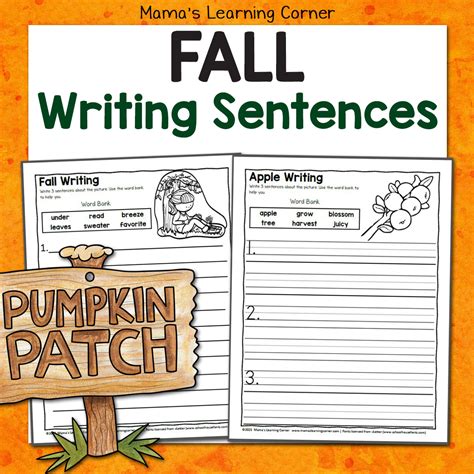 Fall Writing Sentences Worksheets Mamas Learning Corner Practice Writing Sentences Worksheet - Practice Writing Sentences Worksheet