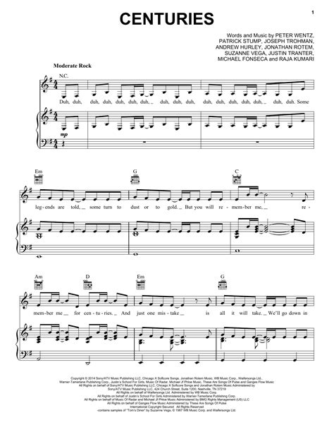 Read Online Fall Out Boy Piano Sheet Music 