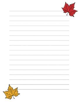 Read Fall Writing Paper With Lines 