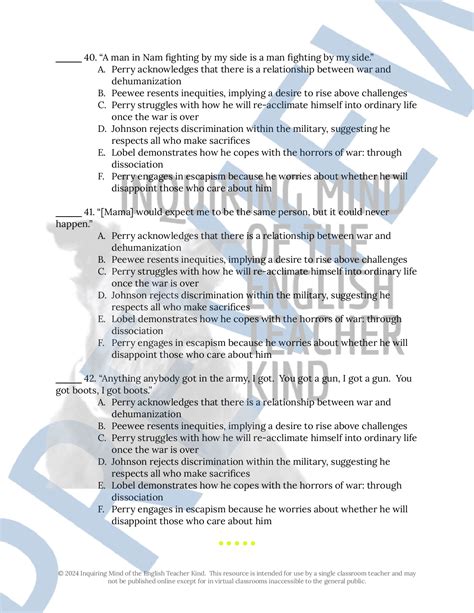 Full Download Fallen Angels Packet Study Guide Answers 