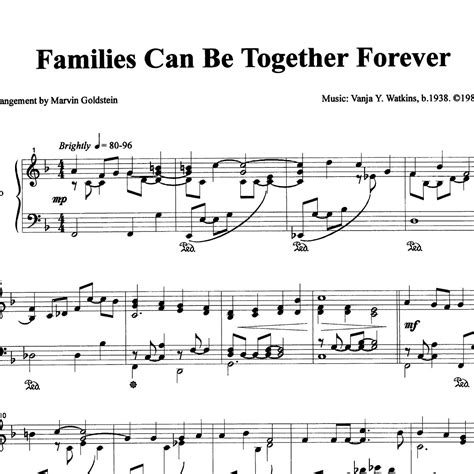 Read Online Families Can Be Together Forever Piano Arrangement 