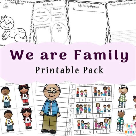 Family Theme Preschool And Family Worksheets For Kindergarten My Family Worksheets For Kindergarten - My Family Worksheets For Kindergarten