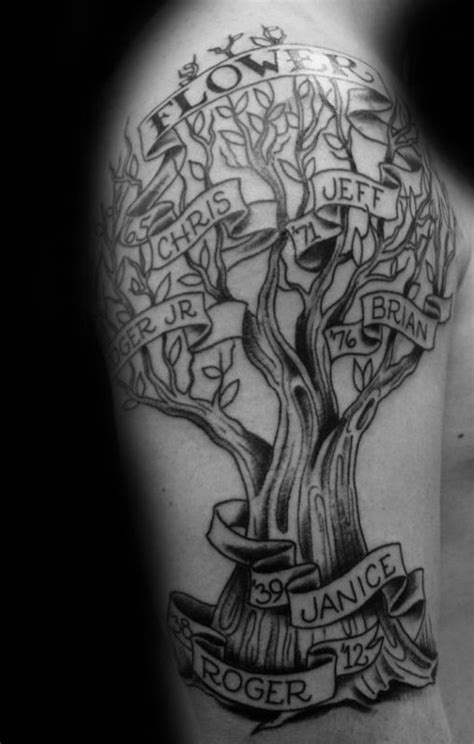 Family Tree Tattoo   59 Emotive Family Tree Tattoo Designs For Men - Family Tree Tattoo