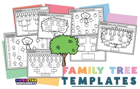 Family Tree Template Superstar Worksheets Preschool Family Tree Worksheet - Preschool Family Tree Worksheet