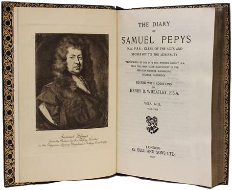famous diary of samuel pepys
