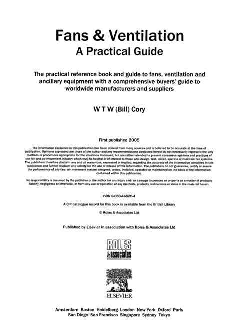 Read Online Fans And Ventilation A Practical Guide 