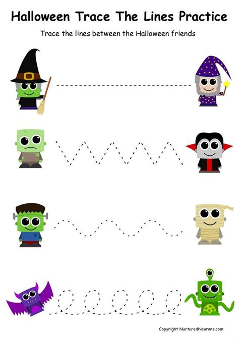 Fantastic Halloween Tracing Sheets Printable Nurtured Neurons Halloween Writing Worksheet Preschool - Halloween Writing Worksheet Preschool