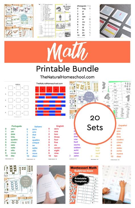 Fantastic Printable Math Bundle 20 Sets The Natural Math Printables - Math Printables