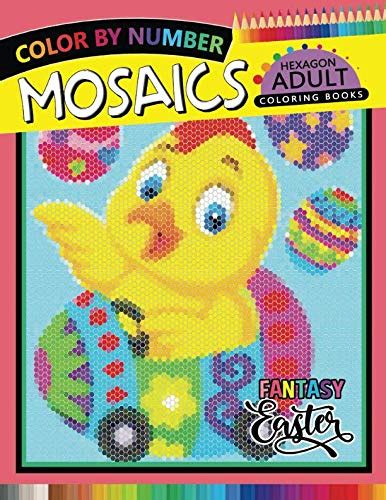 fantasy easter hexagon mosaics coloring books pix