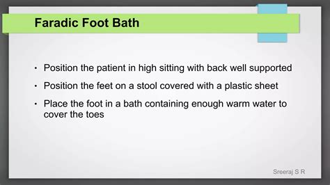 Faradic Foot Bath