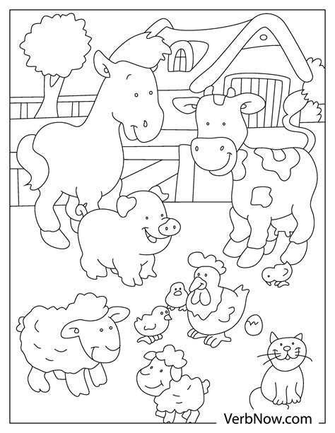 Farm Animal Coloring Pages Free Download Bull In Farm Animal Coloring Page - Farm Animal Coloring Page