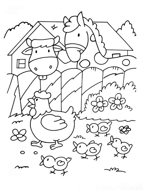 Farm Animals Coloring Page Farm Animal Coloring Page - Farm Animal Coloring Page