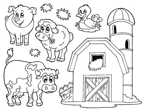 Farm Animals Coloring Pages Surfnetkids Farm Animals To Color - Farm Animals To Color