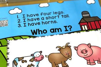 Farm Animals Who Am I Inferencing Riddles For Inferencing Kindergarten - Inferencing Kindergarten