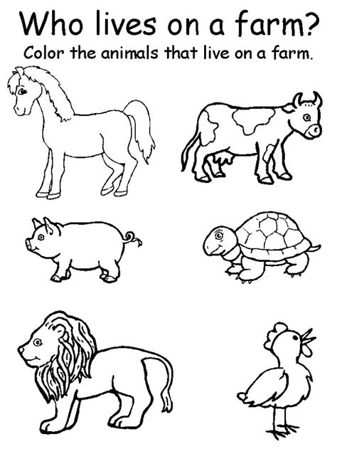 Farm Animals Worksheet For Preschool Kindergarten Kids Farm Animal Worksheet For Kindergarten - Farm Animal Worksheet For Kindergarten