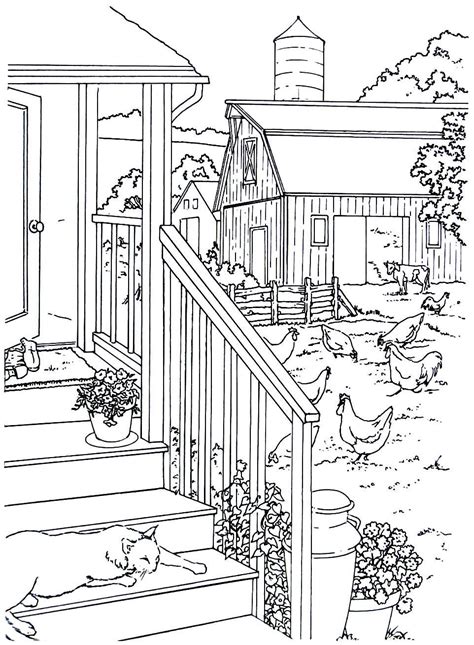 Farm House Coloring Pages   Farm House Coloring Page Free Printable Coloring Pages - Farm House Coloring Pages