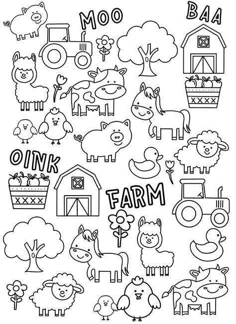 Farm Theme Kindergarten Coloring Pages Color On Pages Farm Coloring Pages For Preschoolers - Farm Coloring Pages For Preschoolers