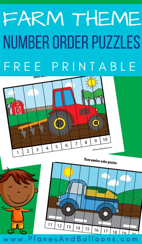 Farm Theme Preschool Puzzles Planes Amp Balloons Printable Puzzles For Preschool - Printable Puzzles For Preschool