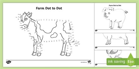 Farm Themed Dot To Dot Up To 100 Dot To Dots To 100 - Dot To Dots To 100
