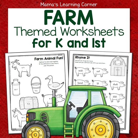 Farm Worksheets For Kindergarten And First Grade Mamas Kindergarten Farm Worksheets - Kindergarten Farm Worksheets