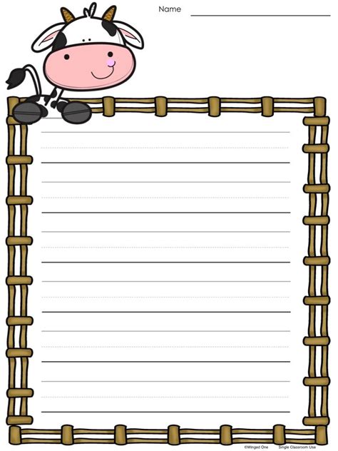 Farm Writing Paper   Farm Animal Prewriting Practice Simple Fun For Kids - Farm Writing Paper
