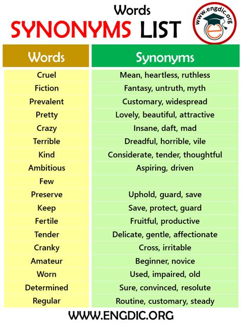 fascination synonym list
