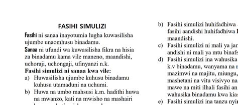 fasihi simulizi ya kiswahili pdf