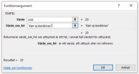 fast värde  inom excel formel