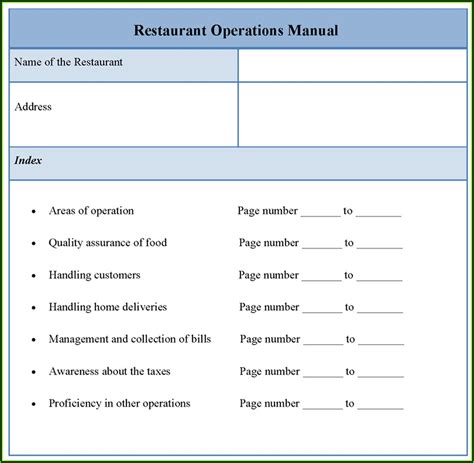 Read Online Fast Food Restaurant Operations Manual Sample 