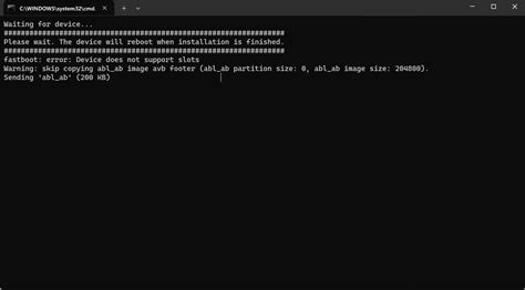 fastboot error device does not support slots
